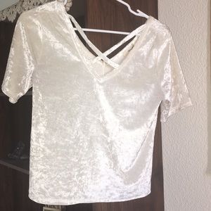 White velvet shirt